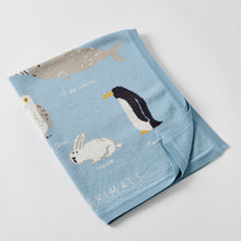 Load image into Gallery viewer, Aurora sea life blanket 100% cotton by Pilbeam
