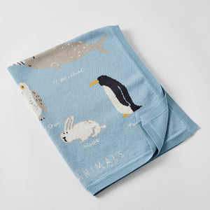 Aurora sea life blanket 100% cotton by Pilbeam