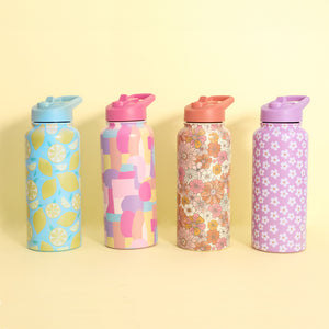 950ml Insulated Water Bottle Purple Daisy - Travel mug sold separately