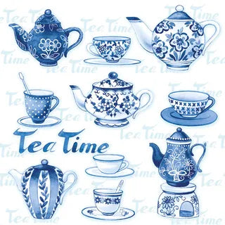 Ambiente Teatime blue luncheon napkins (pack 20)