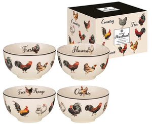 CHICKENS -SET 4 BOWLS